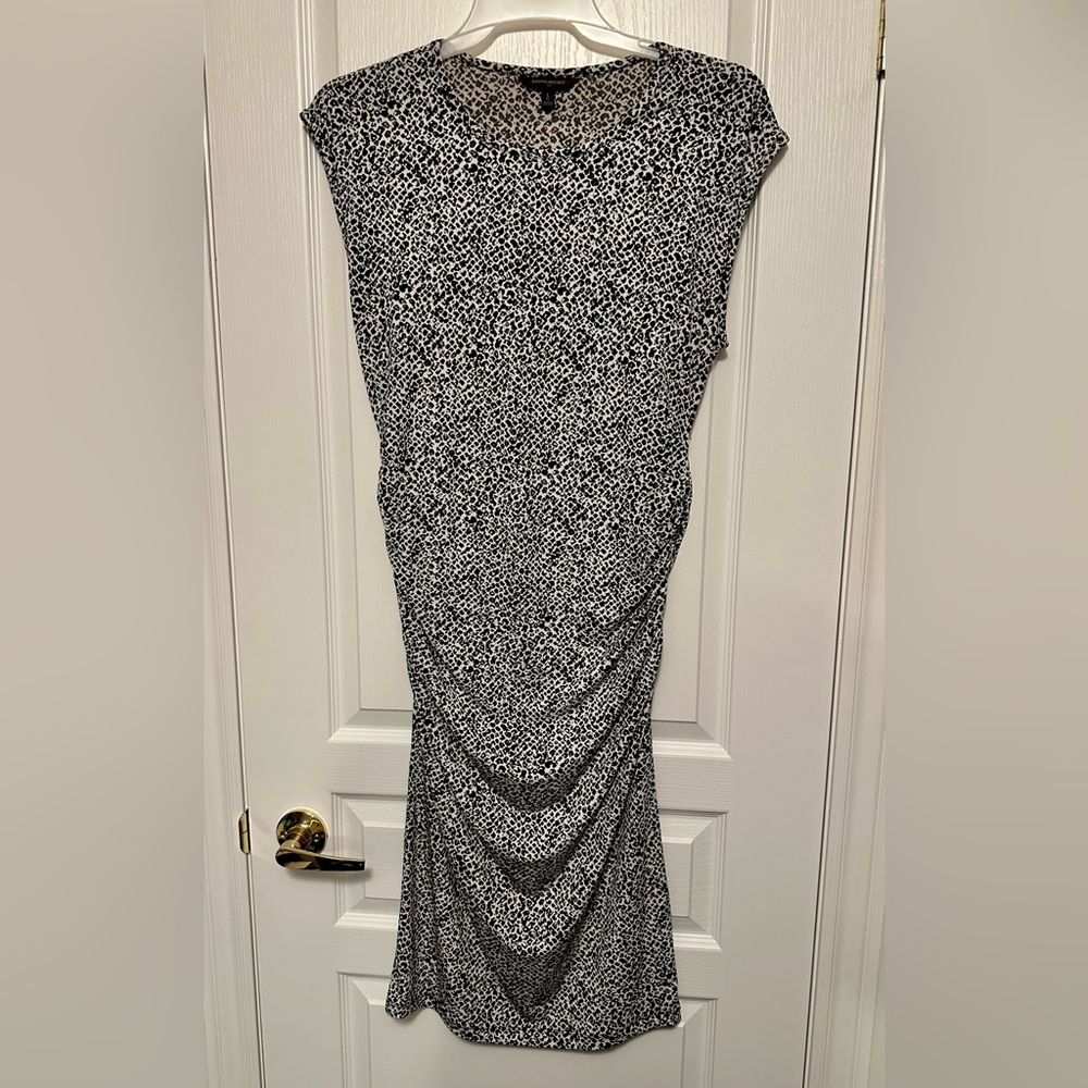 Banana Republic- Elegant Black and White Patterned Dress